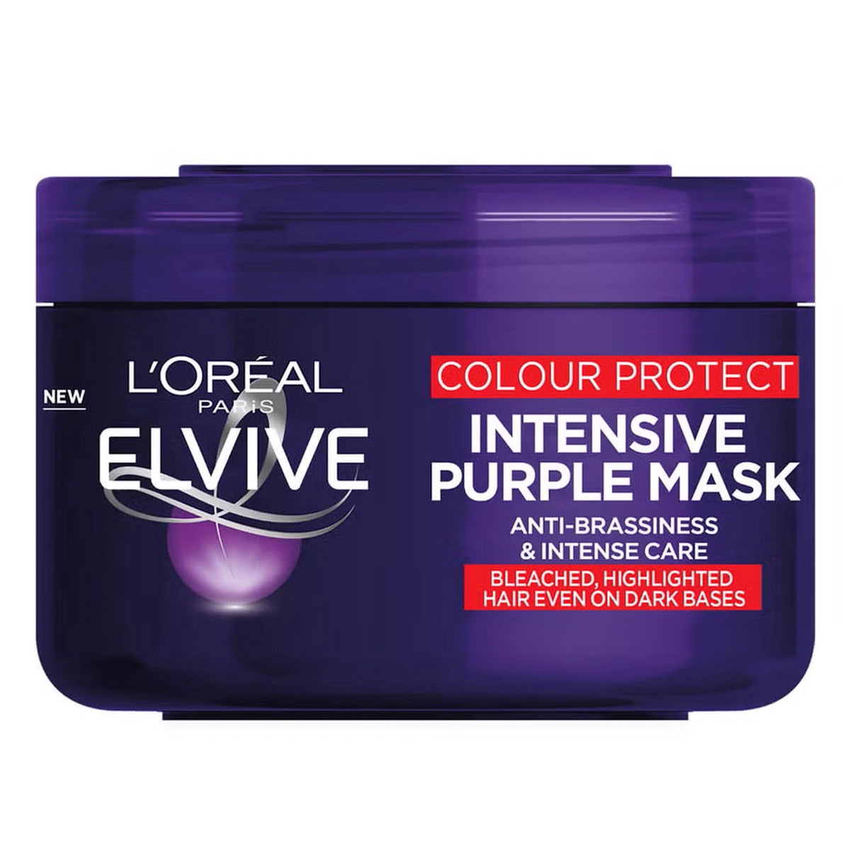 L'Oral Elvive Colour Protect Anti-Brassiness Purple Mask 250 gm for Blonde, Bleached & Highlighted Hair