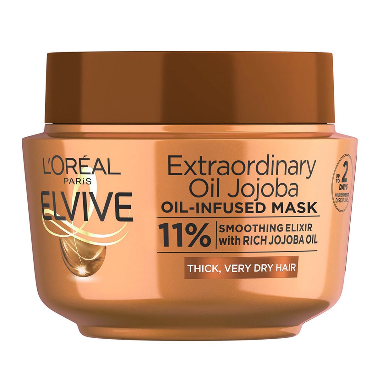 L'Oral Elvive Extraordinary Oil Jojoba Oil-Infused Mask Deeply Nourishing & Restorative for Dry, Damaged Hair