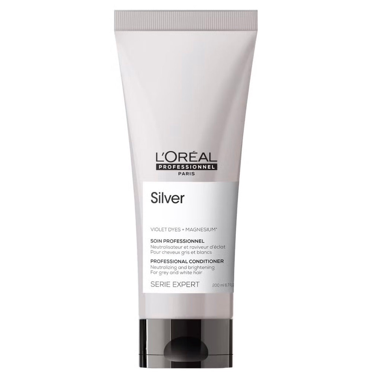 L'Oral Professionnel Seri Expert Silver Conditioner Neutralising Brassy Tones & Enhancing Shine for Blonde & Silver Hair 200 ml/6.76 oz