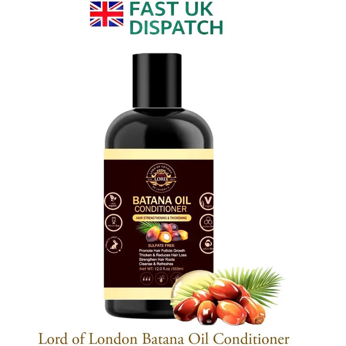 Lord of London Batana Oil Conditioner Softening Rinse-Out Care 355 ml/12.0 oz