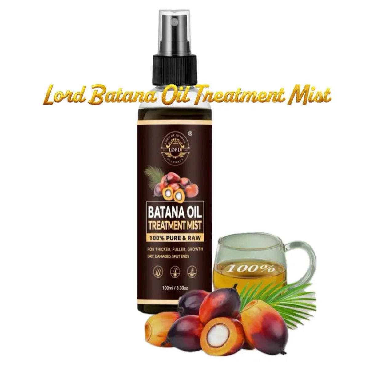 Lord of London Batana Oil Treatment Mist Lightweight Moisture 100 ml/3.4 oz