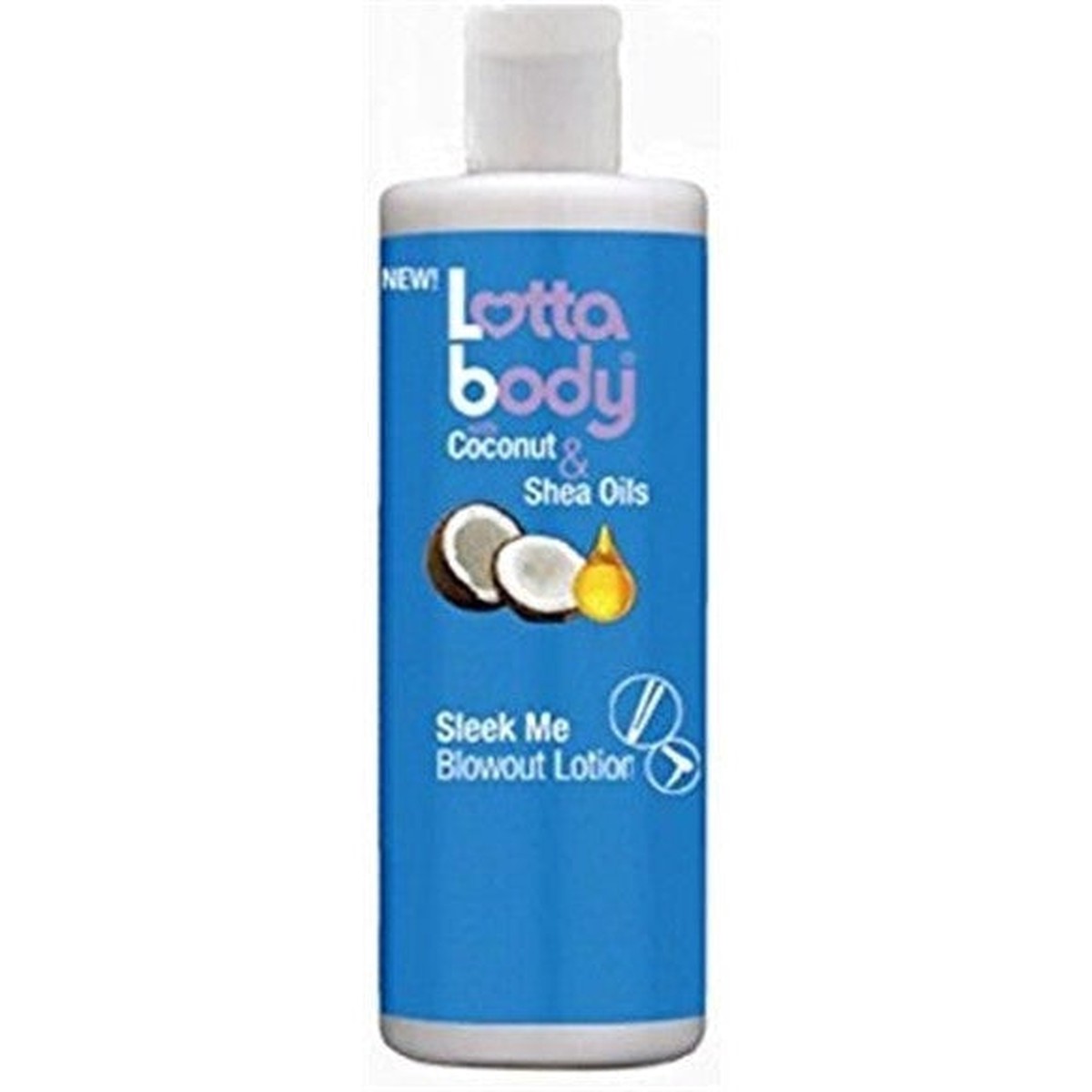 Lottabody Coconut & Shea Oils Sleek Me Blowout Lotion for Silky Smooth, Protected Blowouts 236ml/7.98 oz