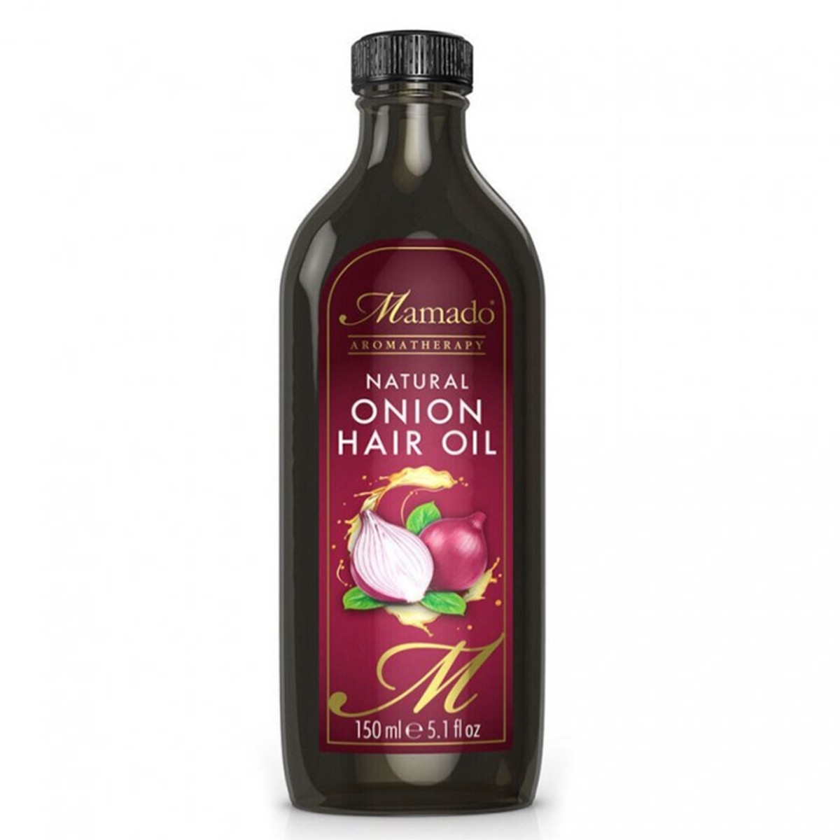 Mamado Natural Onion Hair Oil Stimulates Growth & Strengthens for All Hair Types 150 ml/5.07 oz