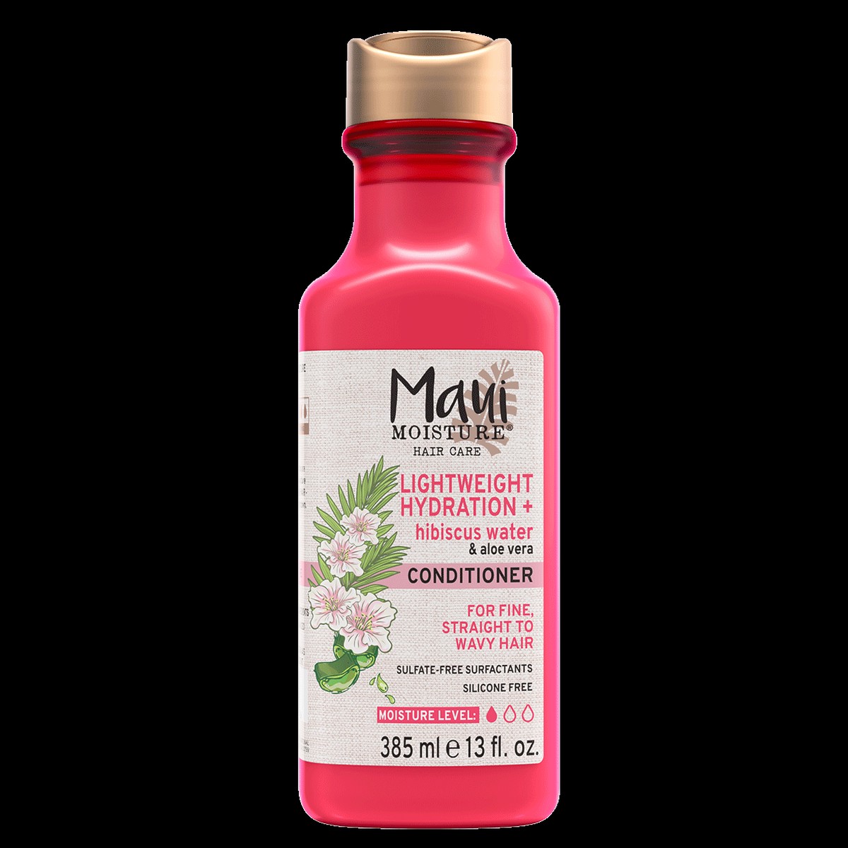 Maui Moisture Lightweight Hydration + Hibiscus Water Conditioner Weightless Moisture for Dry Hair 385 ml/13.1 oz