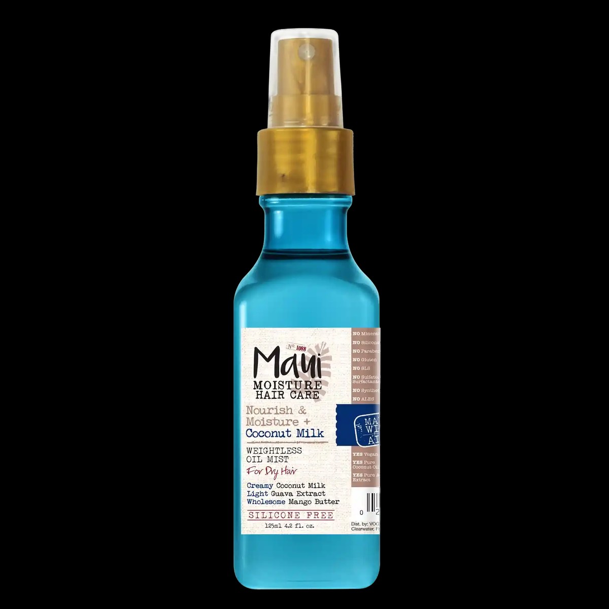 Maui Moisture Nourish & Moisture + Coconut Milk Weightless Oil Mist Lightweight Shine for Dry Hair 125 ml/4.2 oz
