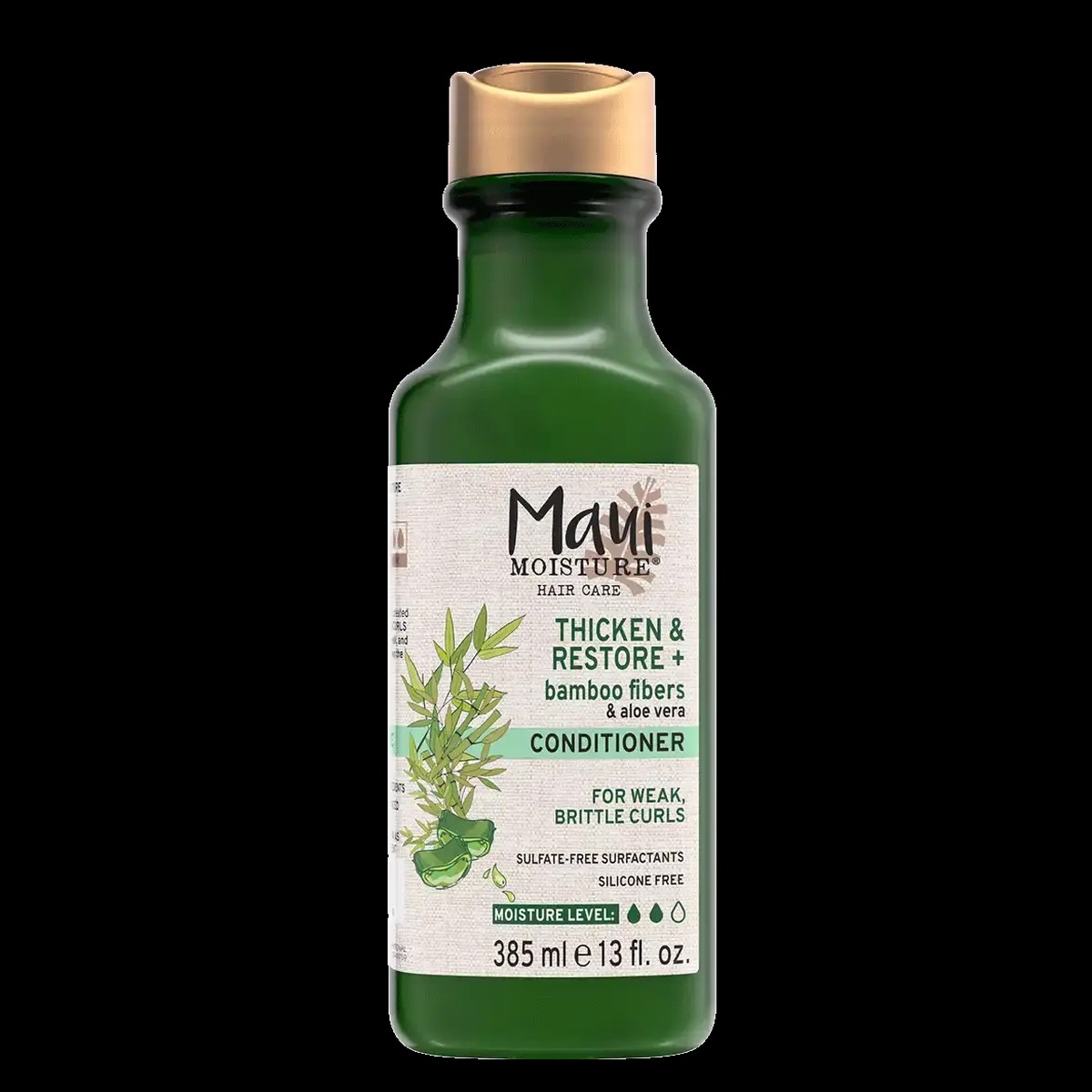 Maui Moisture Thicken & Restore + Bamboo Fiber Conditioner Strengthening Care for Weak, Brittle Hair 385 ml/13.1 oz