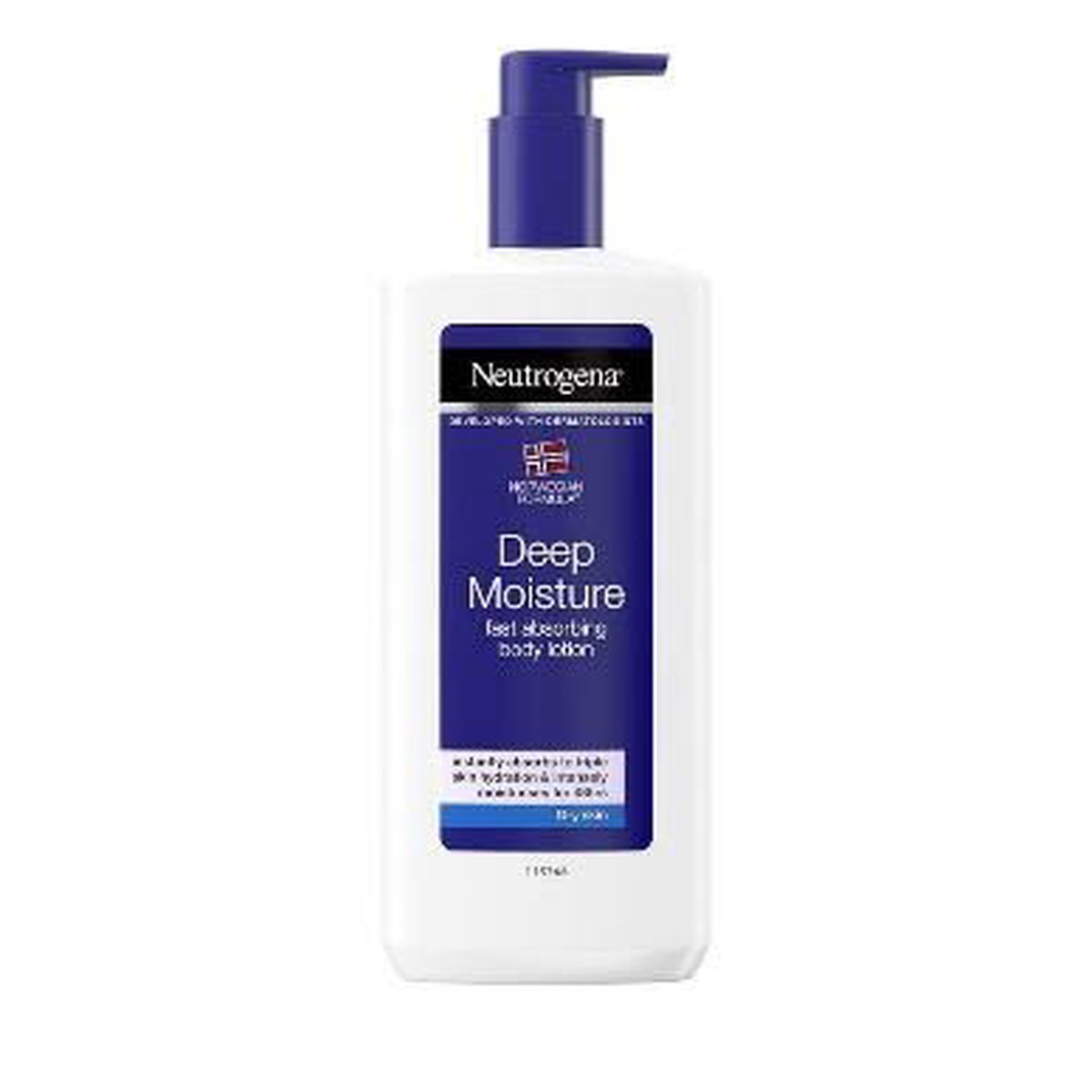 Neutrogena Norwegian Formula Deep Moisture Fast Absorbing Body Lotion 48-Hour Hydration for Dry Skin 400 ml/13.6 oz