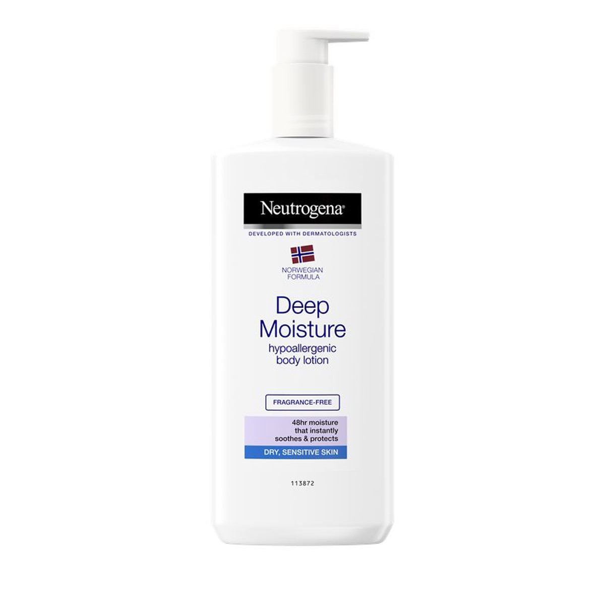 Neutrogena Norwegian Formula Deep Moisture Hypoallergenic Body Lotion 48-Hour Moisture for Dry and Sensitive Skin 400 ml/13.6 oz