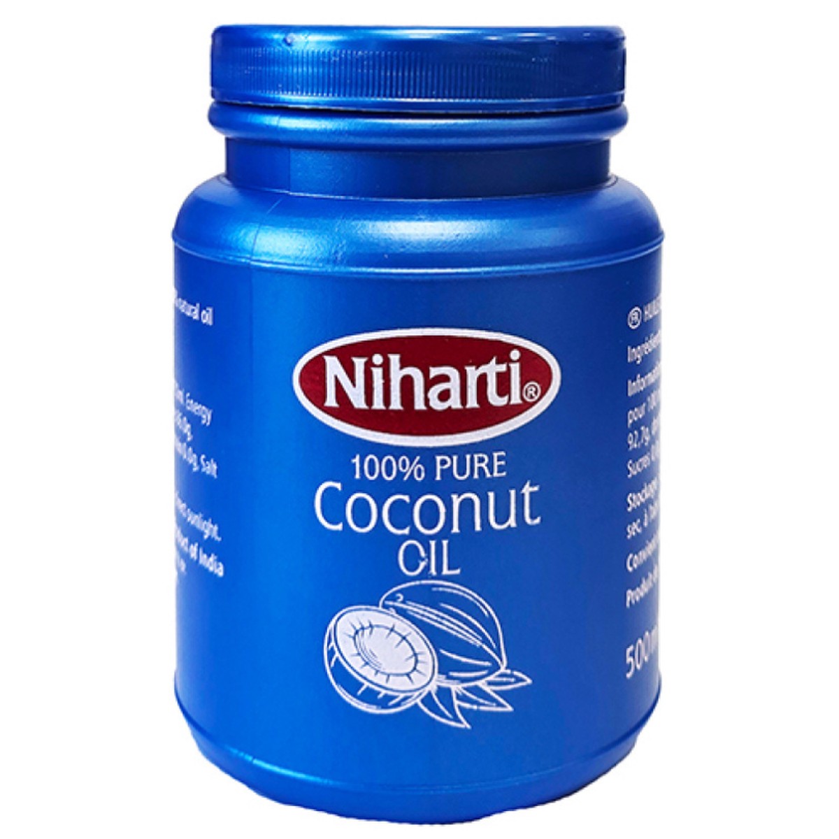 Niharti Pure Coconut Oil Multi-Use Cooking, Hair and Body Oil 500 ml/16.9 oz
