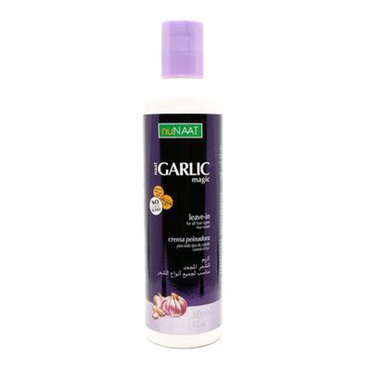Nunaat Garlic Magic Leave-in: Strengthening & Hair Growth Conditioner for All Hair Types 300g/10.58 oz