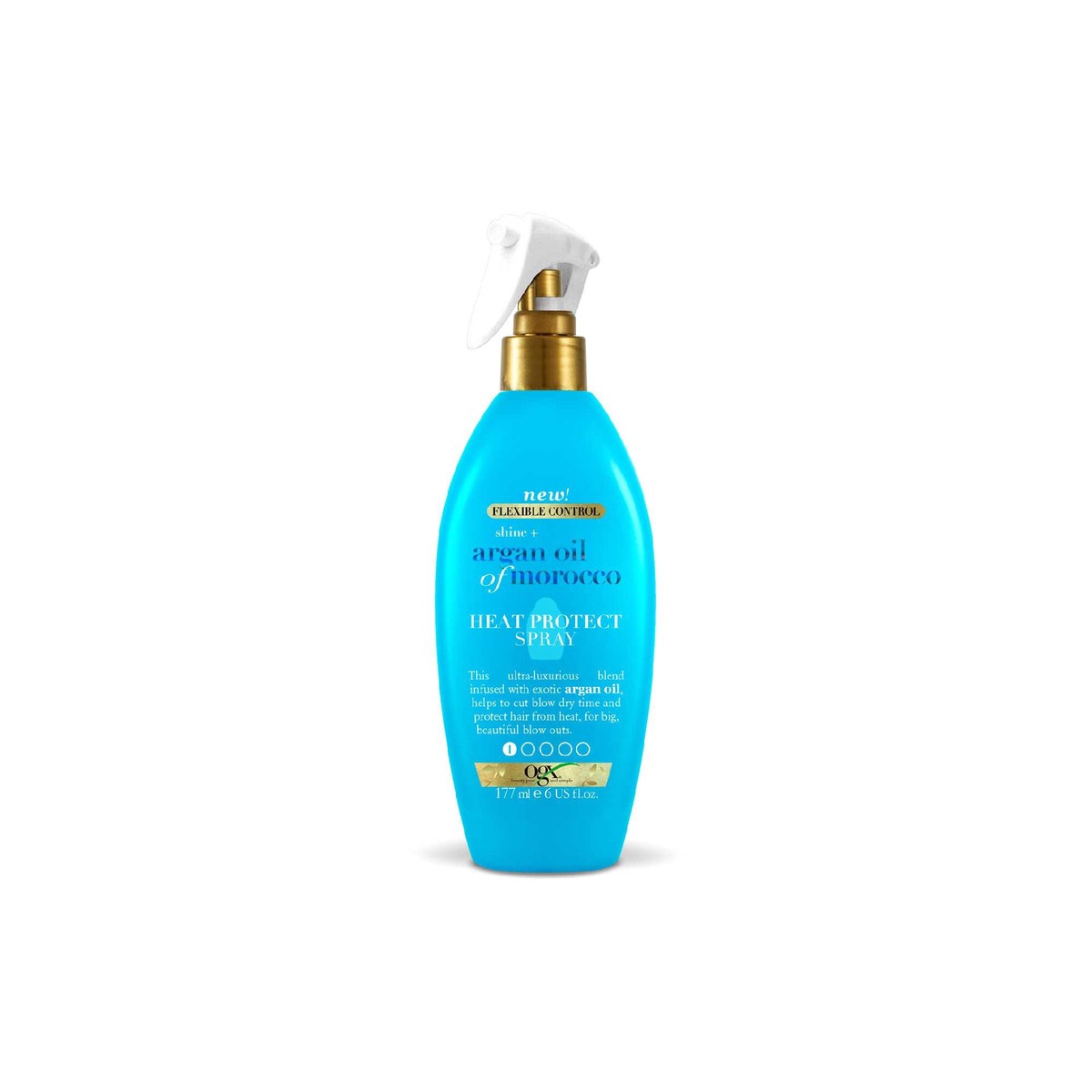 OGX Shine & Defence+ Argan Oil of Morocco Heat Protect Spray Up to 230C for All Hair Types 177 ml/6.0 oz