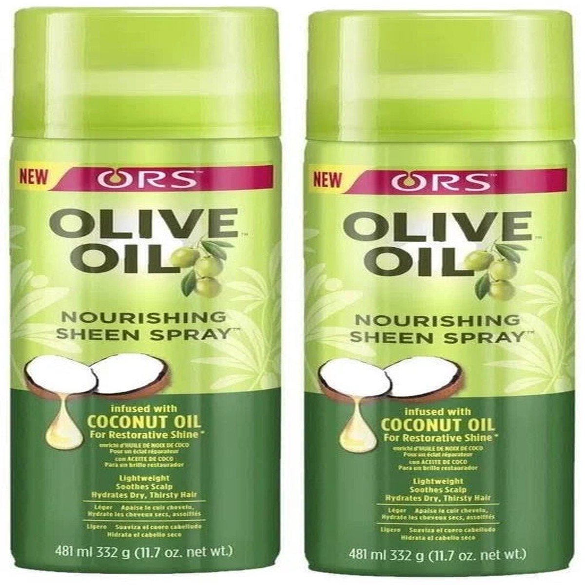 Organic Root Stimulator Olive Oil Ors Nourishing Sheen Spray, 11.7 Oz Pack Of 2