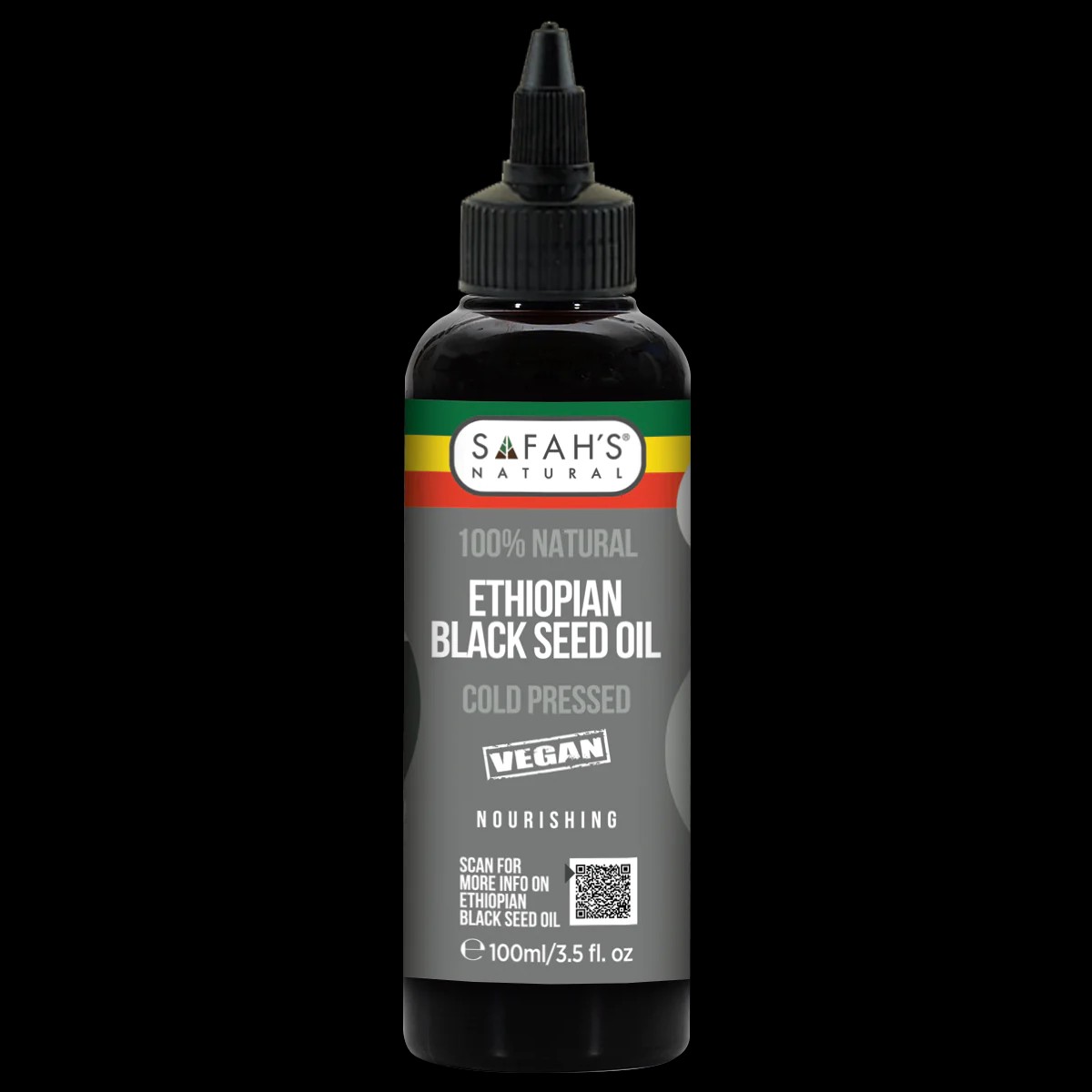 Safah's Natural Blended Ethiopian Black Seed Oil for Hair Growth & Scalp Health 3.5 oz