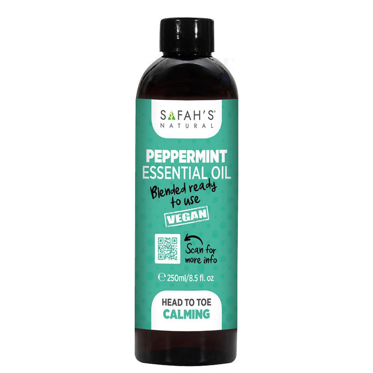 Safah's Natural Blended Peppermint Oil for Scalp Health & Hair Growth 8.5 oz