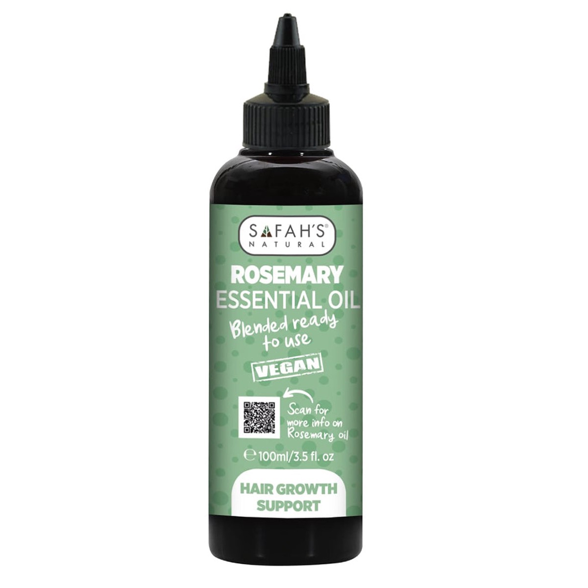 Safah's Natural Blended Rosemary Oil for Hair Growth, Scalp Health & Hair Strengthening