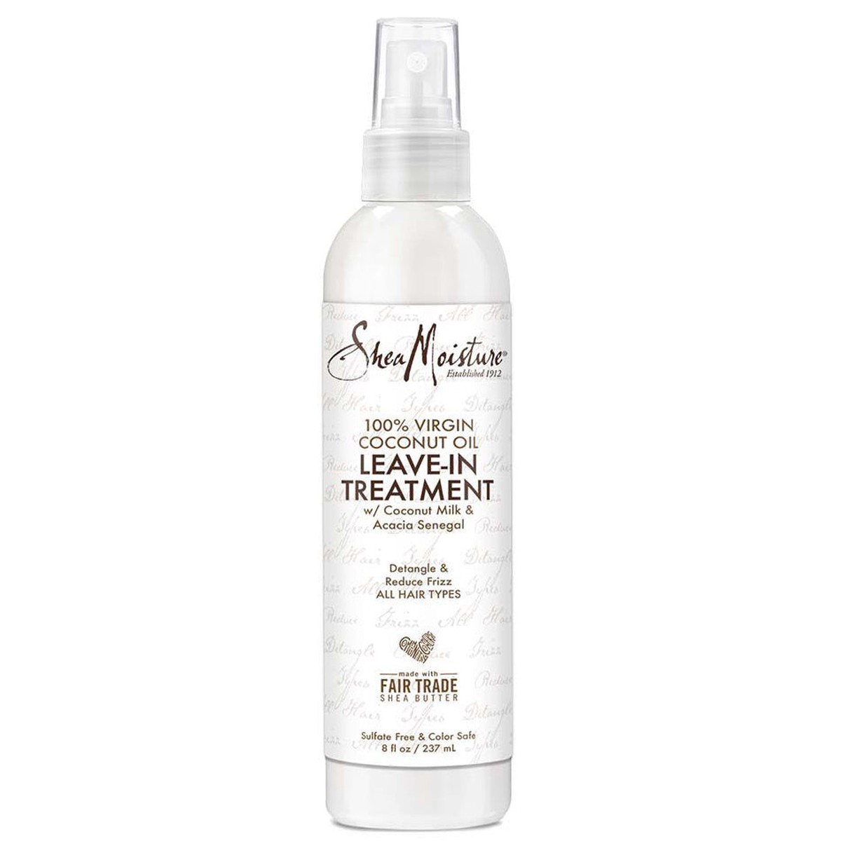 Shea Moisture 100% Virgin Coconut Oil Leave-In Treatment 8 oz / 237 ml - For Hydration, Detangling & Frizz Control