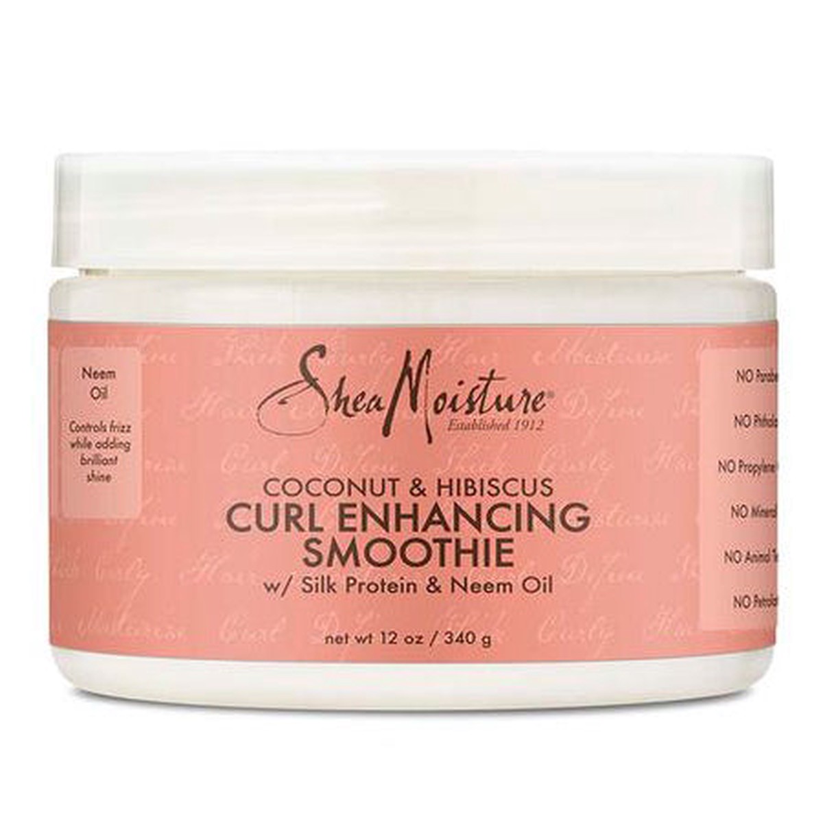 Shea Moisture Coconut & Hibiscus Curl Enhancing Smoothie 12 oz / 340 gm - For Natural Curls & Frizz Control