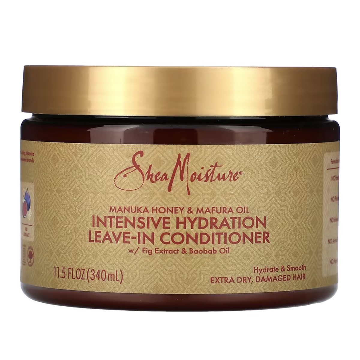 Shea Moisture Manuka Honey & Mafura Oil Intensive Hydration Leave-In Conditioner 11.5 oz / 340 ml - Deep Hydration & Frizz Control