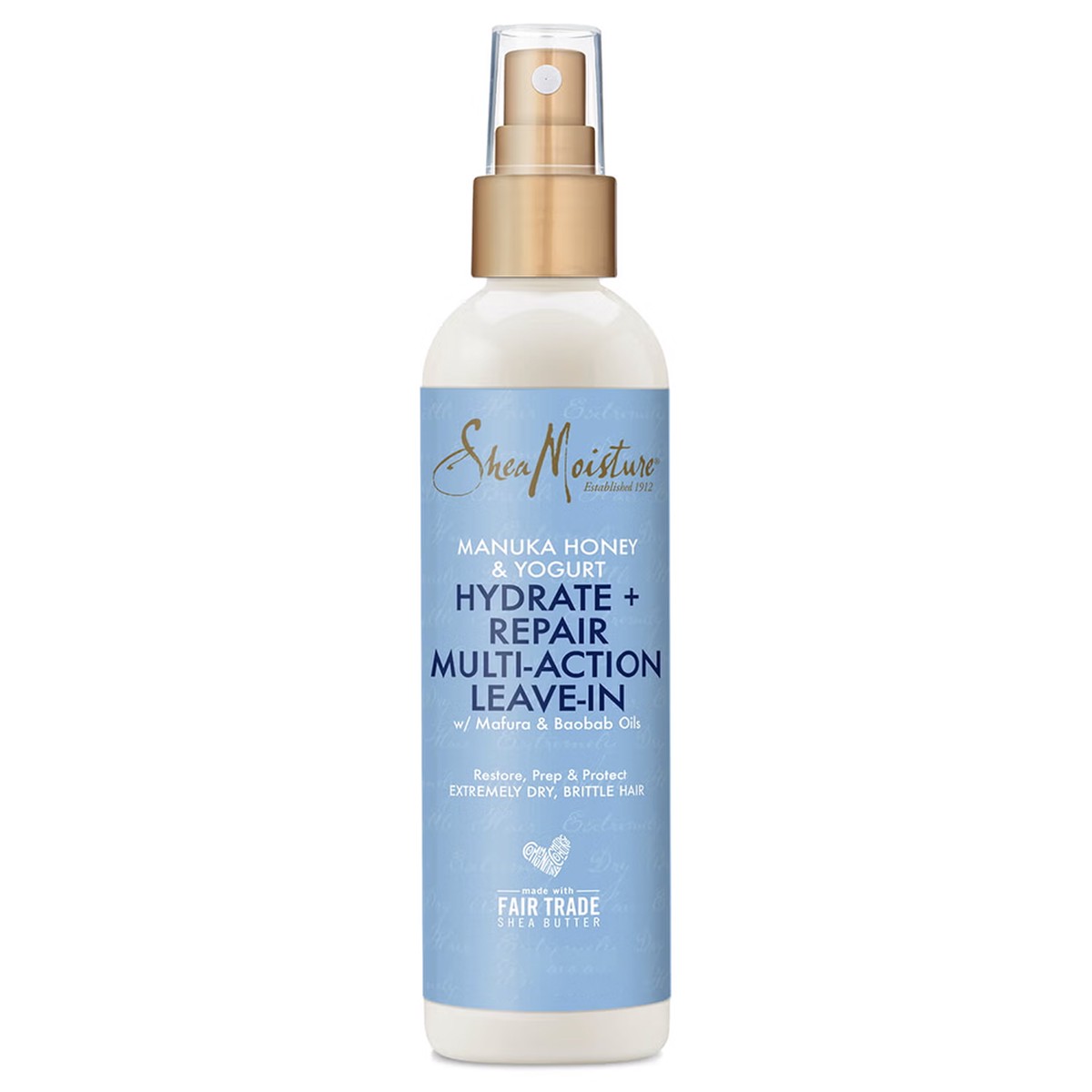 Shea Moisture Manuka Honey & Yogurt Hydrate + Repair Multi-Action Leave-In 8 oz / 237 ml - For Damaged, Dry, & Frizzy Hair