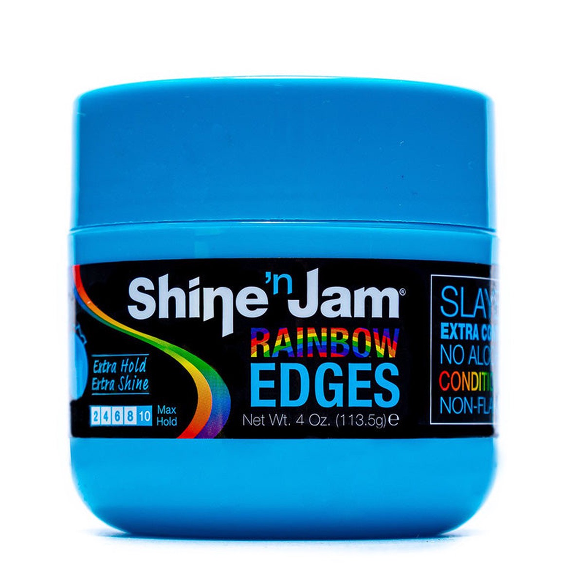 Shine 'n Jam Rainbow Edges Blueberry Blast Nourishing Edge Control for Vivid Styles 4 oz