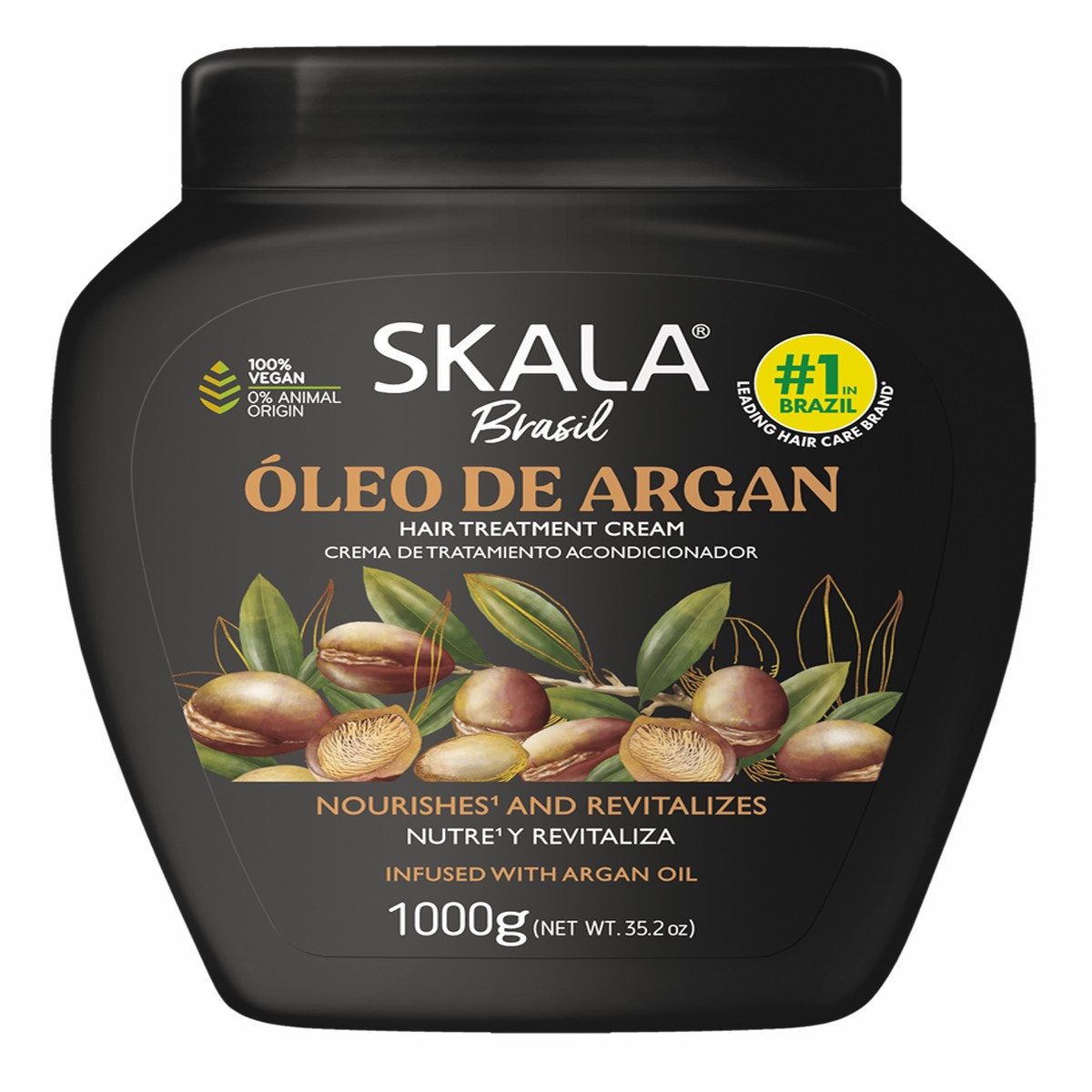 Skala Brasil leo de Argan Hair Treatment Cream Nourishment & Shine 1000g