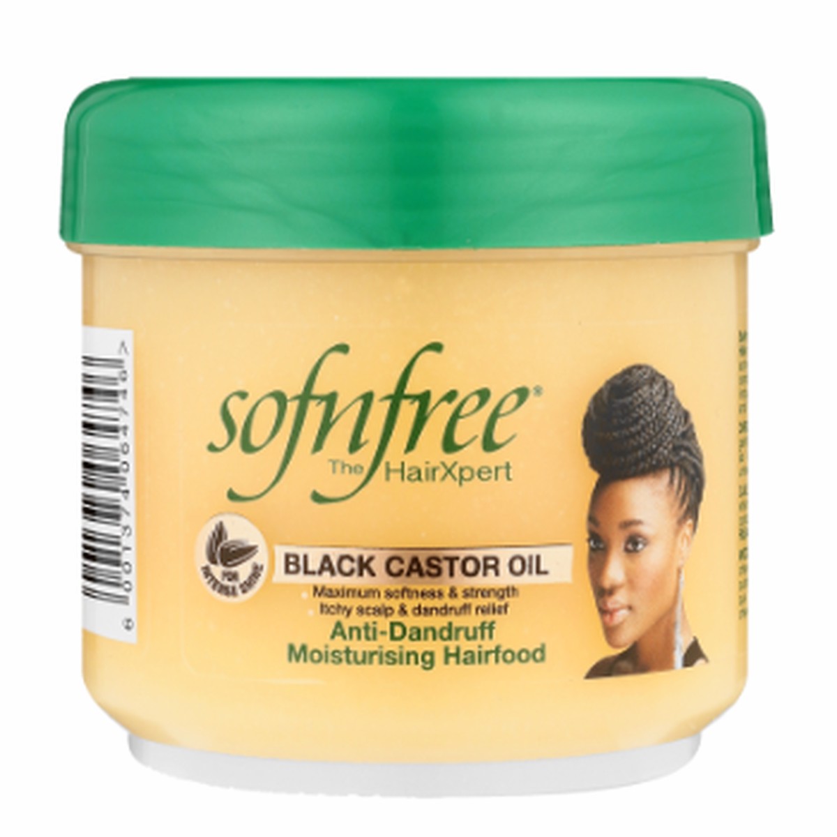 Sof n Free Black Castor Oil Anti-Dandruff Hairfood Soothes Itchy Scalp & Promotes Healthy Growth for All Hair Types 250 ml / 8.45 oz