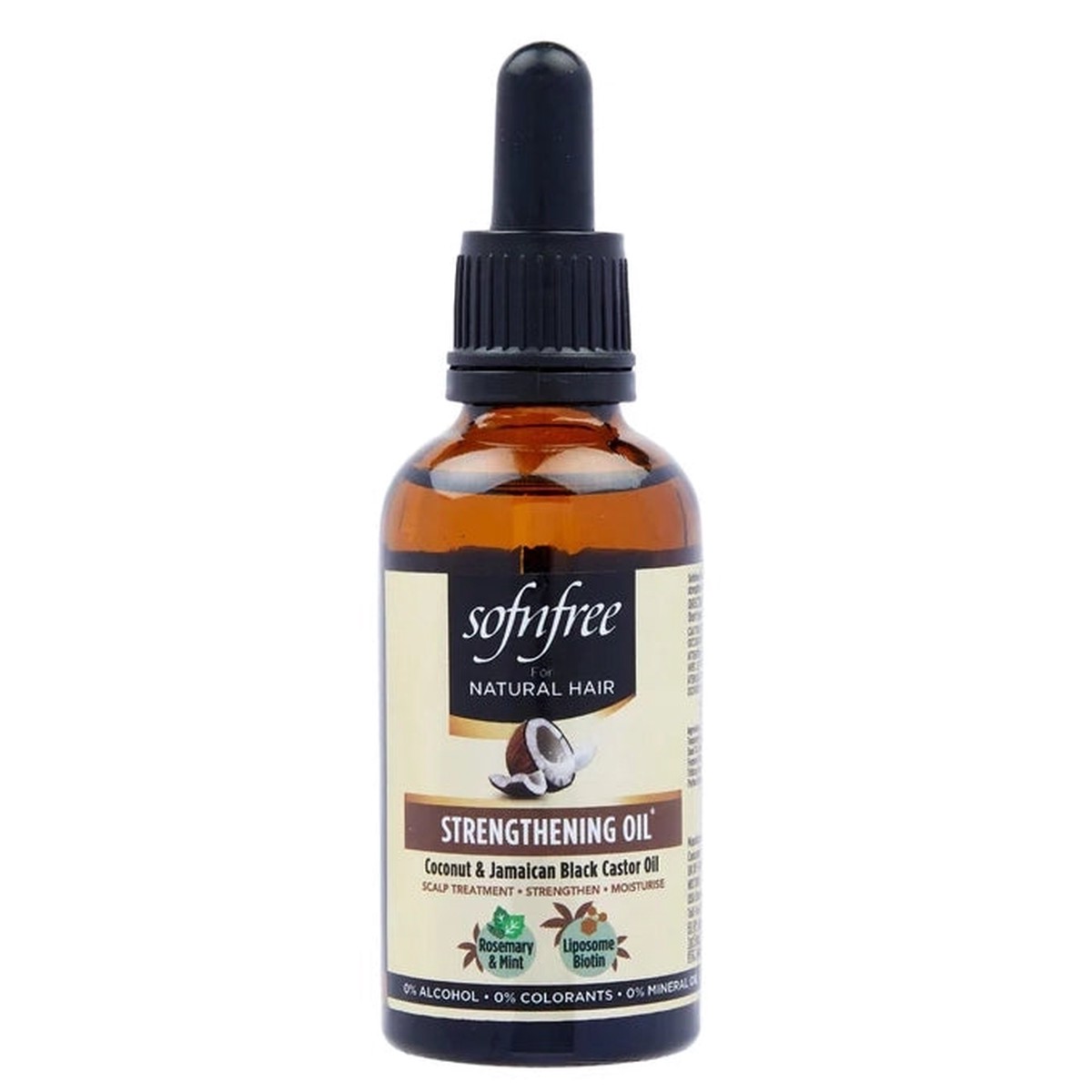 Sof n Free Coconut & Jamaican Black Castor Oil Strengthening & Nourishing Oil for All Hair Types 100ml
