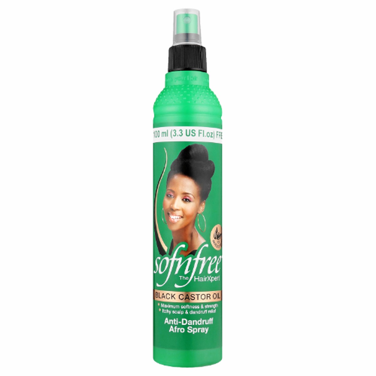 Sof n Free Sofn'free Black Castor Oil Anti-Dandruff Afro Spray for Textured Hair 350 ml/11.83 oz