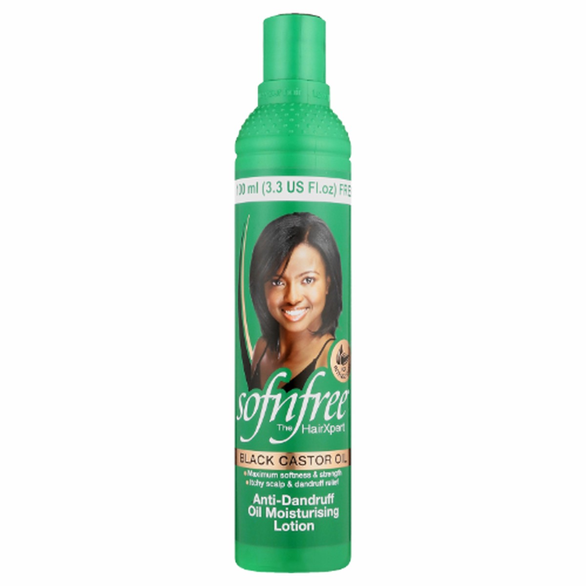 Sofn'free Black Castor Oil Anti-Dandruff & Moisturising Lotion for Healthy Scalp & Hair 250 ml / 8.45 oz