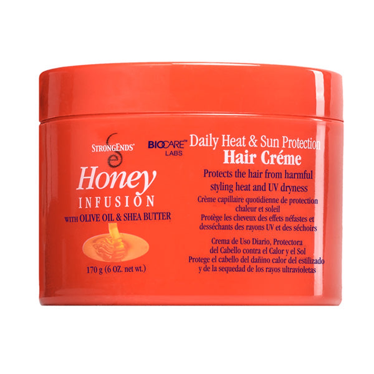 Strong Ends Daily Heat & Sun Protection Hair Creme for Healthy Hair Styling 170g/6 oz