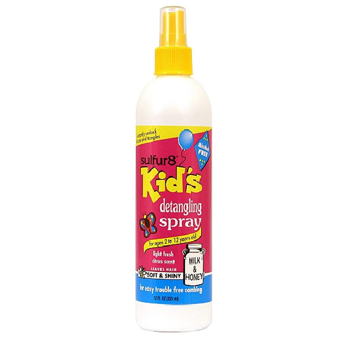 Sulfur 8 Kid's Detangling Spray: Frizz-Free Soft Hair for Children 355ml/12 oz
