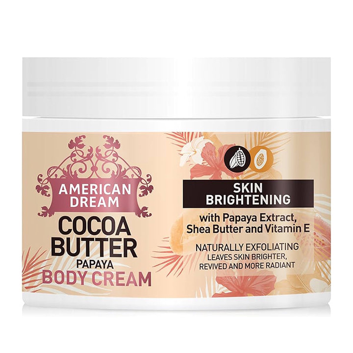 American Dream Papaya Butter Cream 18oz Rich Brightening Body Cream for Radiant Skin