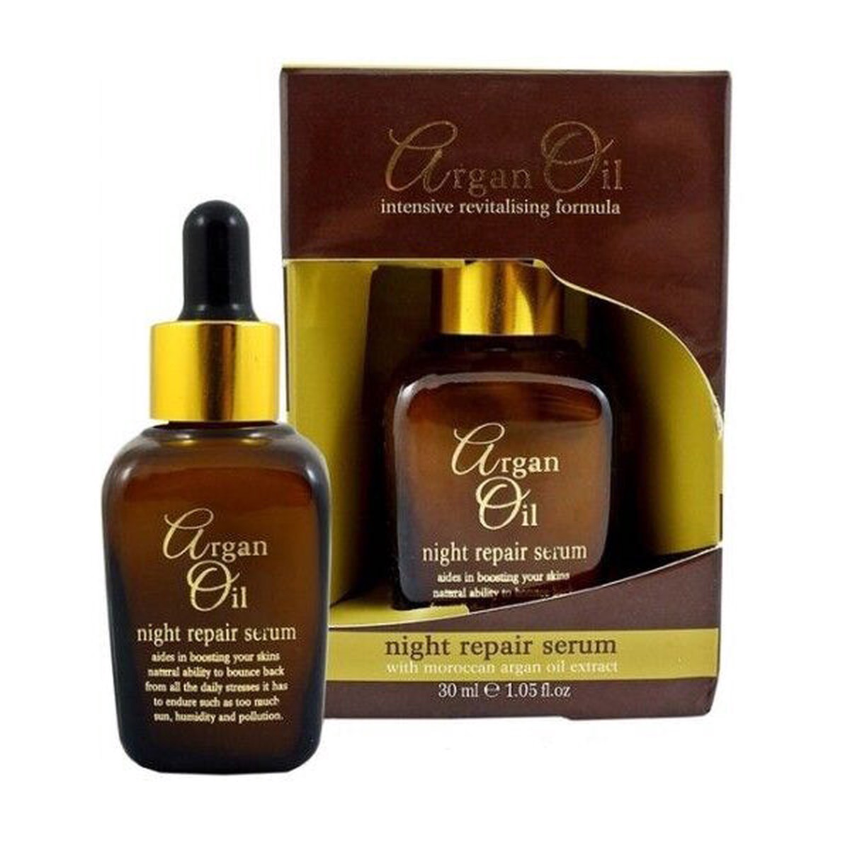 Argan Oil Night Repair Serum for Overnight Hair Restoration & Shine 30ml/1.01 oz