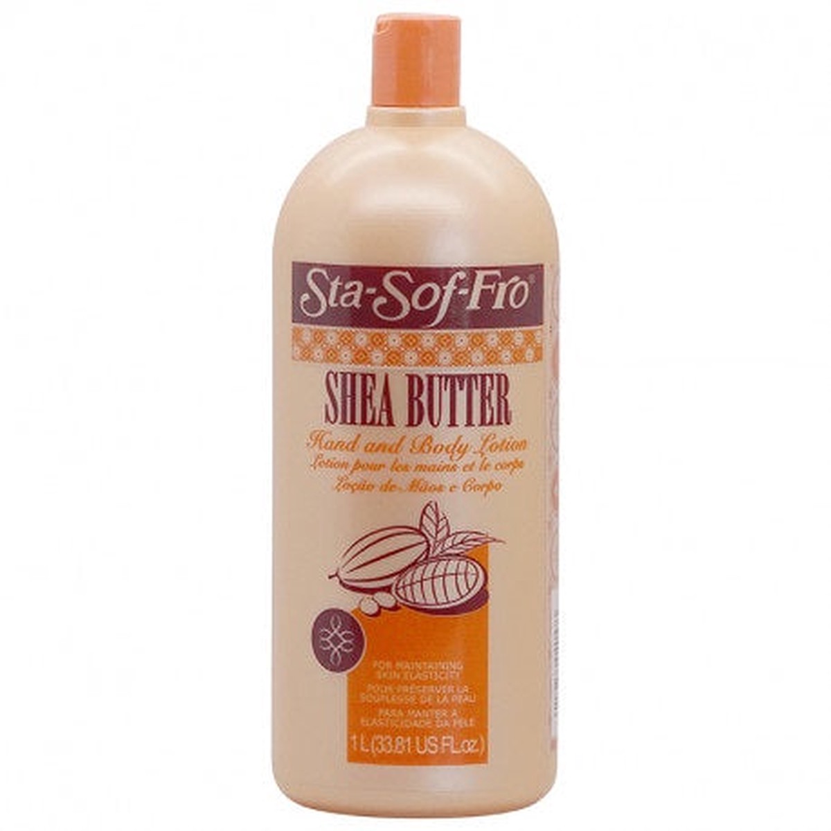 Sta-Sof-Fro Shea Butter Hand & Body Lotion Intense Hydration & Deep Nourishment for Dry to Normal Skin 1L (33.81 fl oz)