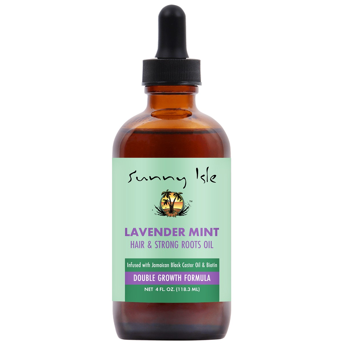 Sunny Isle Lavender Mint Hair & Strong Roots Oil Infused with biotin and Jamaican black castor oil 118.3 ml/4.0 oz