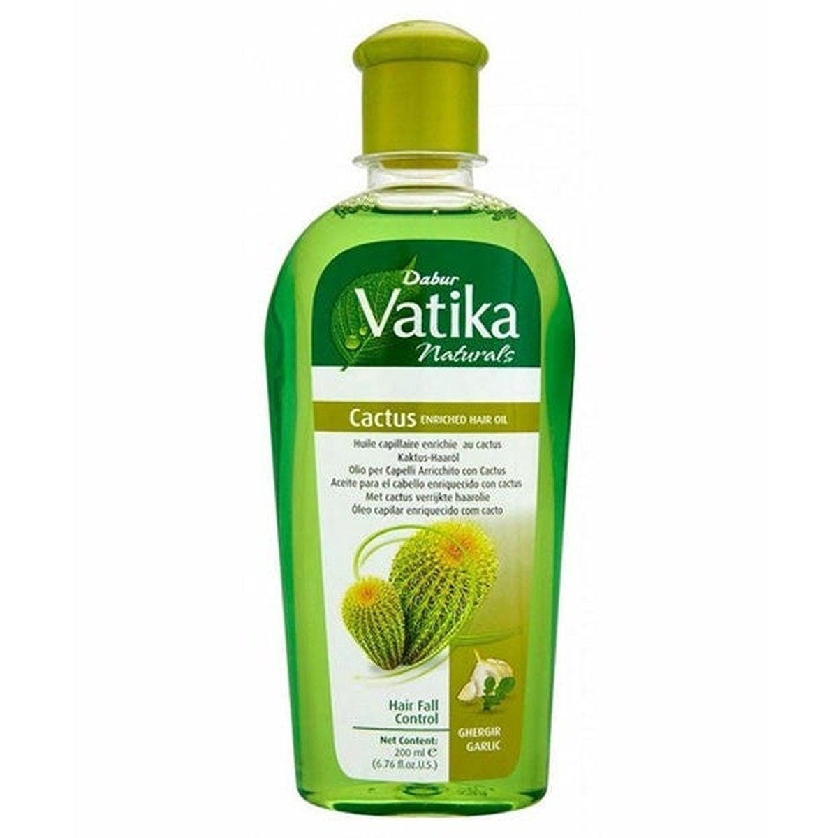 Vatika Cactus Enriched Hair Oil for Strengthening & Damage Repair for Weak, Damaged Hair 200ml/6.76 oz