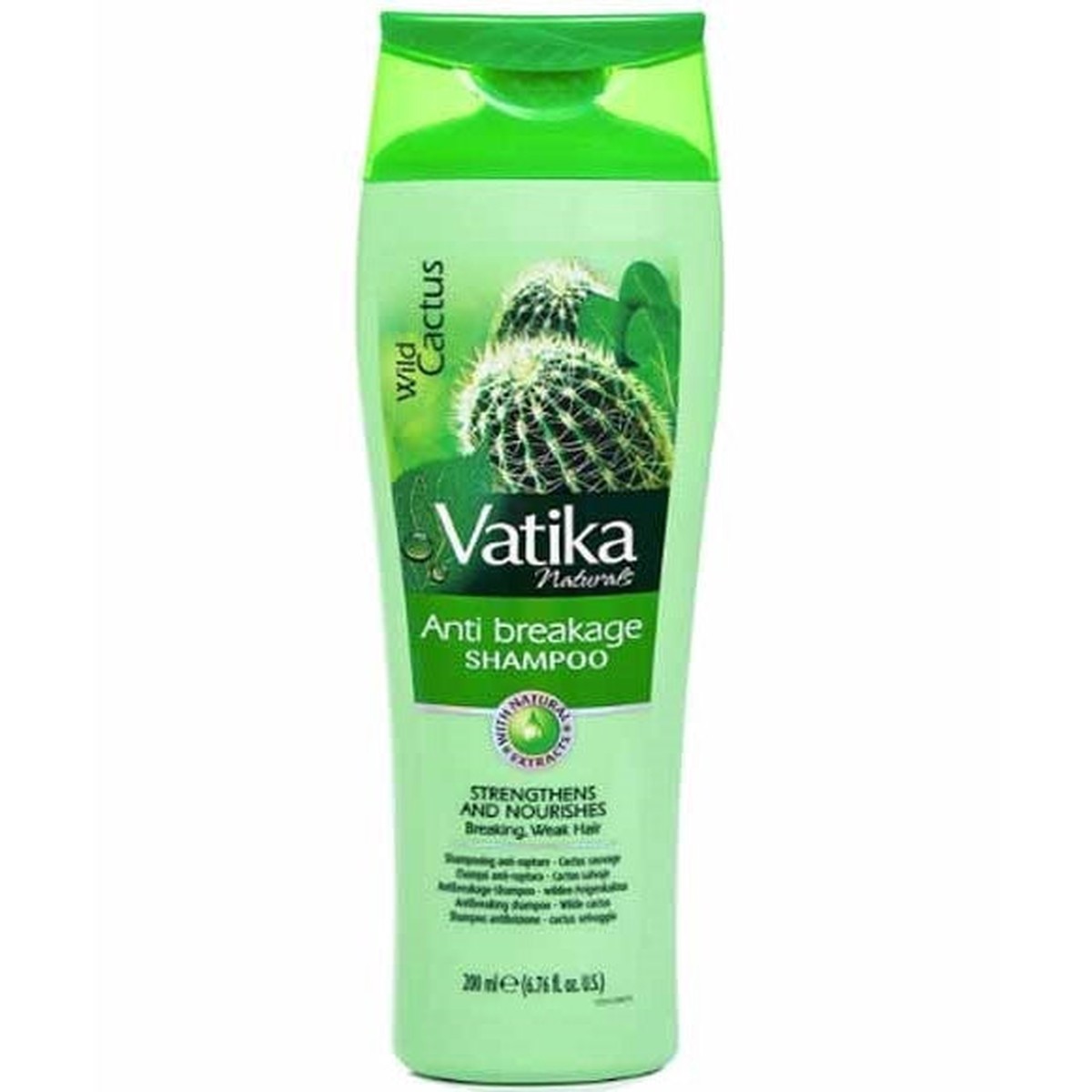 Vatika Wild Cactus Anti Breakage Shampoo for Weak, Breakage-Prone Hair 200ml/6.76 oz