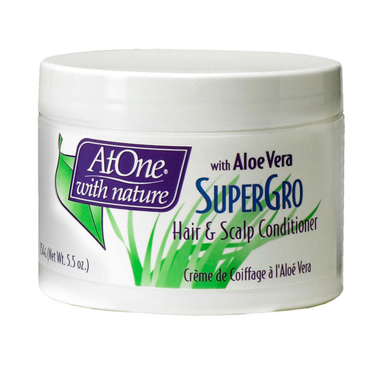AtOne With Nature Super Gro Hair & Scalp Conditioner 5.5 oz / 163 ml - For Stronger, Healthier Hair & Dry Scalp Relief