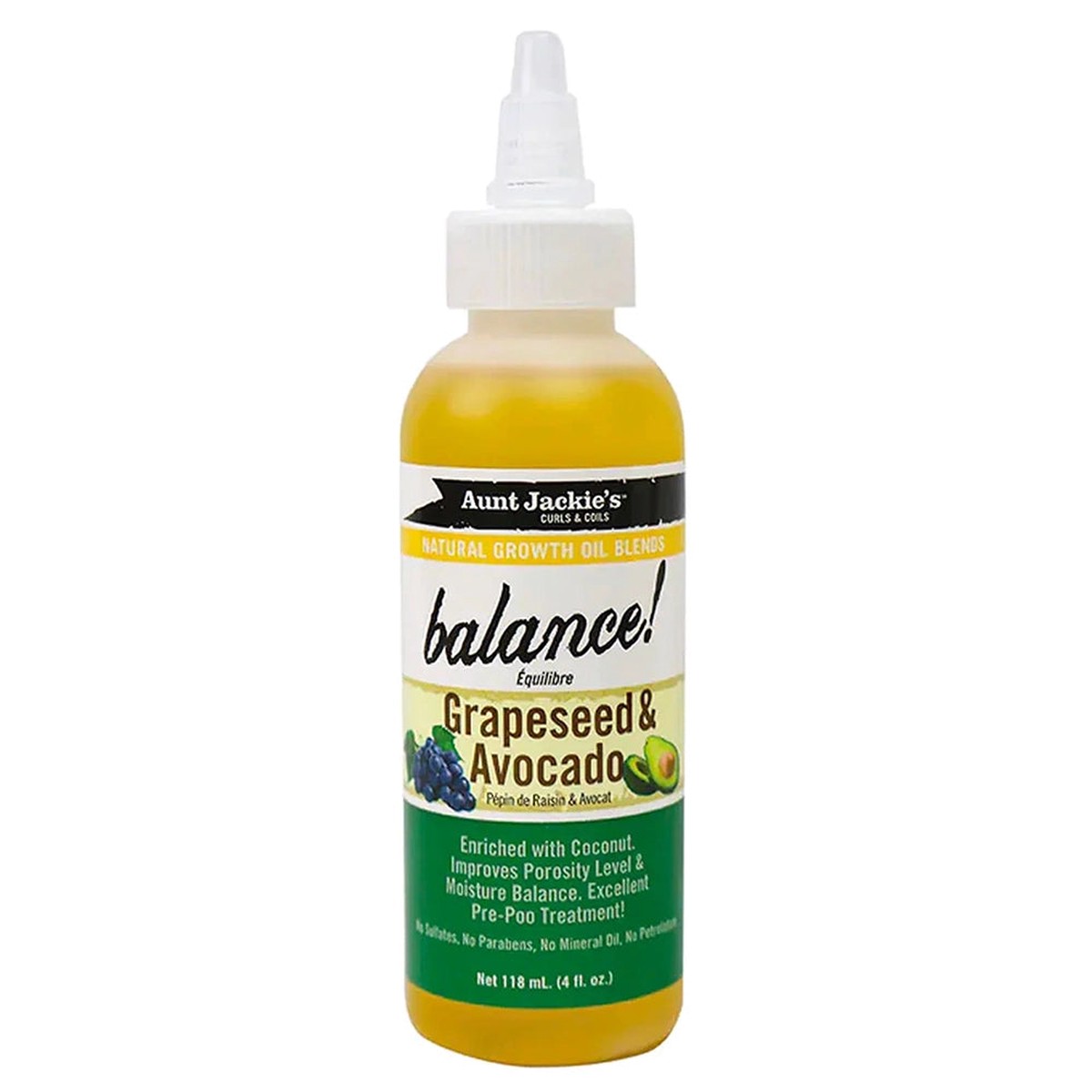 Aunt Jackie's Balance Grapeseed & Avocado Oil Blend 4oz