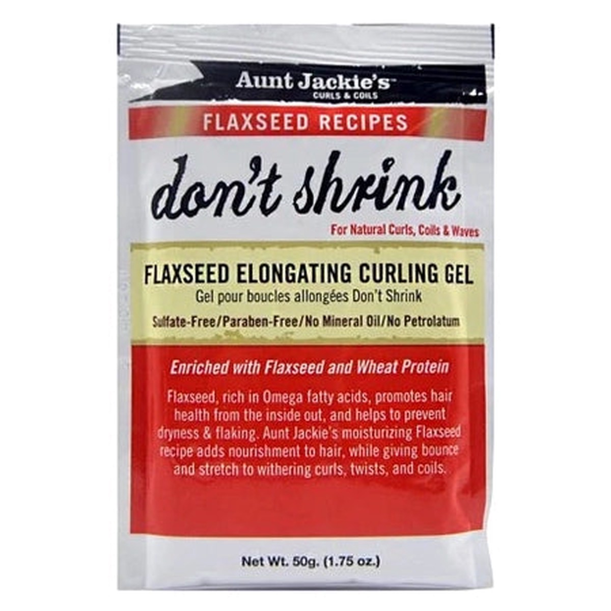 Aunt Jackie's Flaxseed Dont Shrink Elongating Curling Gel 50 g