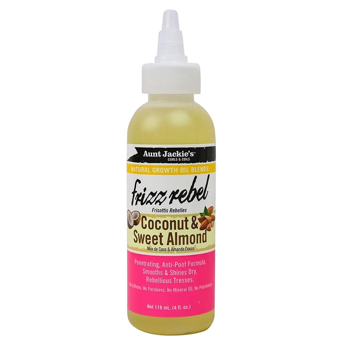 Aunt Jackie's Frizz Rebel Coconut & Sweet Almond Oil Blend 4oz