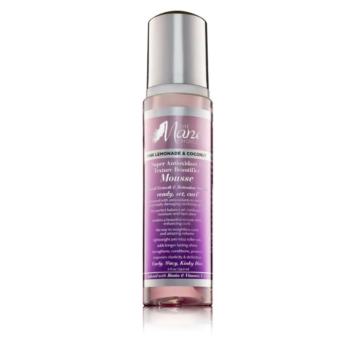 The Mane Choice Pink Lemonade And Coconut Mousse Volumizing & Defining for Natural Hair 226.8ml/7.67 oz
