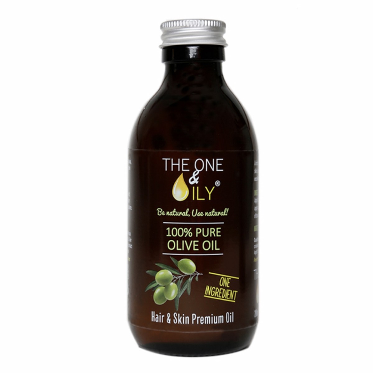 The One & Oily Hair & Skin Premium Oil 100% Pure Olive Oil - Nourishing & Hydrating for All Hair & Skin Types 200ml/6.76 oz