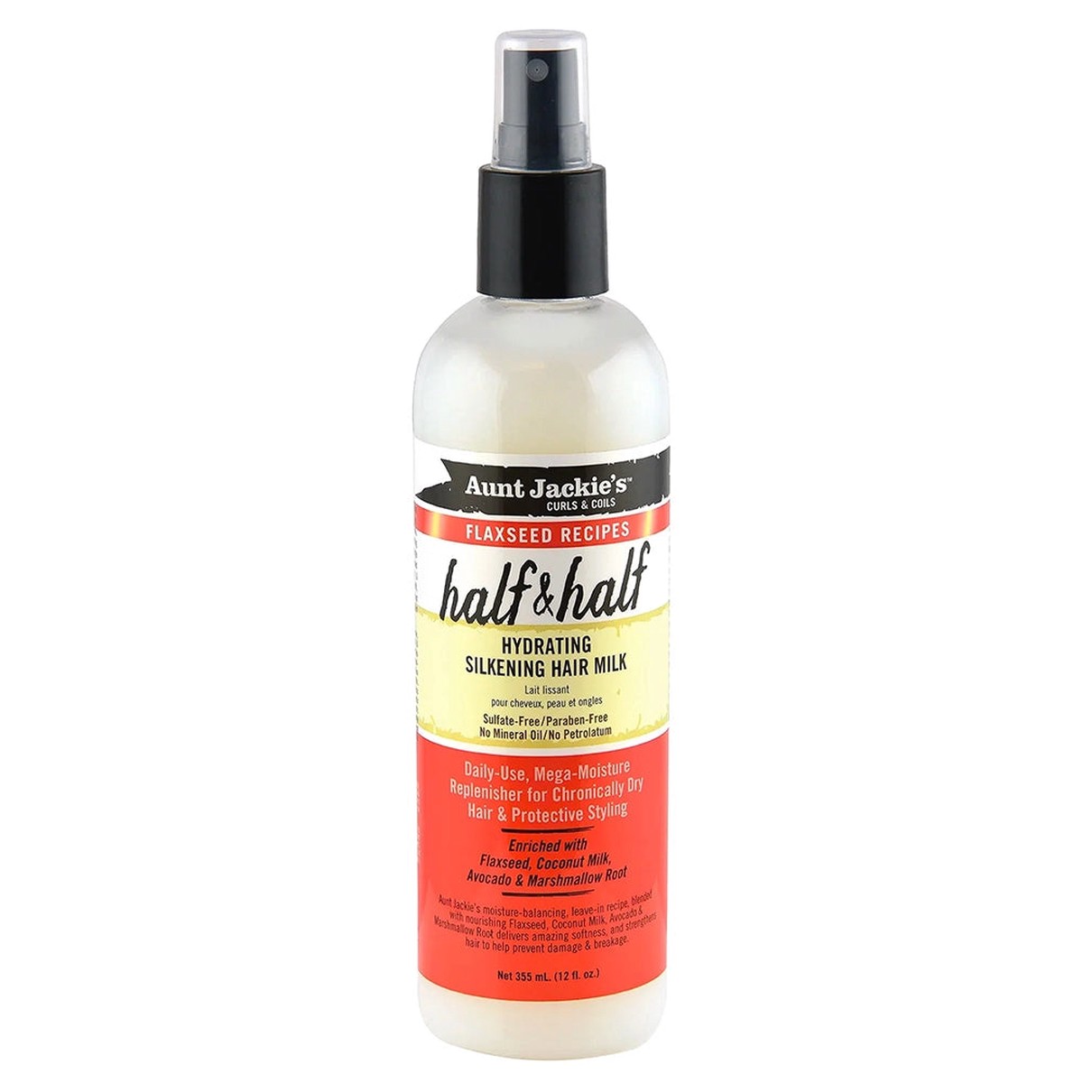 Aunt Jackie's Half & Half Hydrating Silkening Hair Milk 12oz