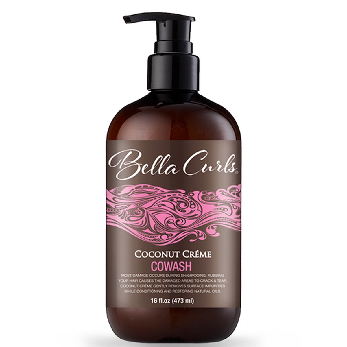 Bella Curls Coconut Crme Hydrating & Defining Co-Wash for Curly & Wavy Hair 16 oz