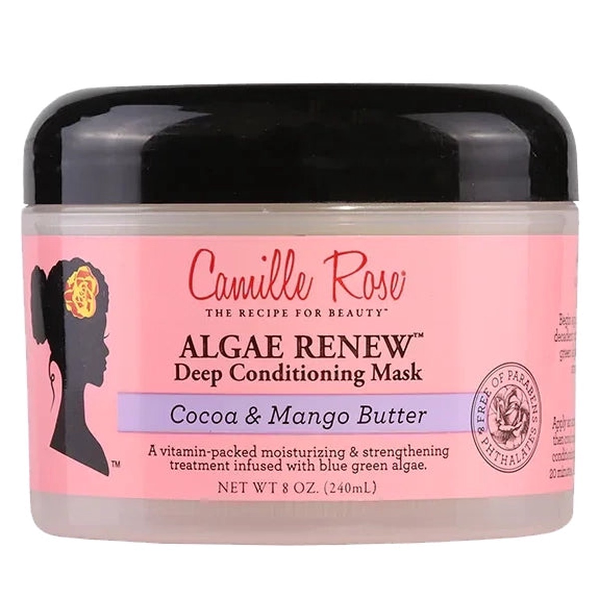 Camille Rose Algae Renew Deep Conditioning Mask Nourishing & Repairing for Dry & Damaged Hair 8 oz