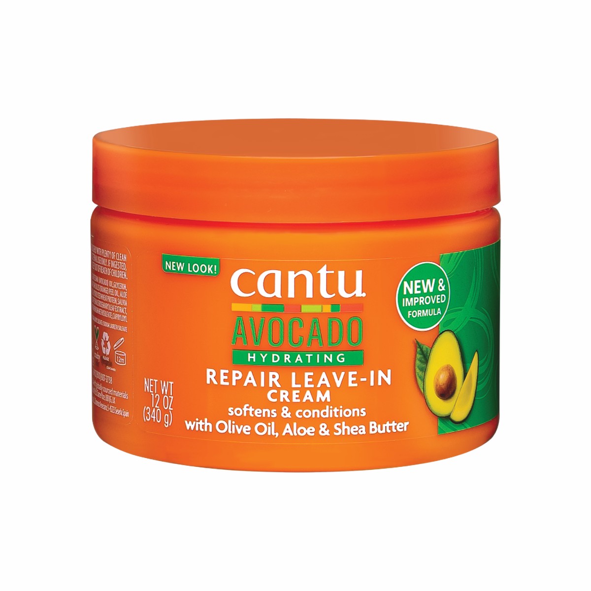 Cantu Avocado Leave-In Cream 12 oz / 340 gm - For Damaged, Dry & Curly Hair