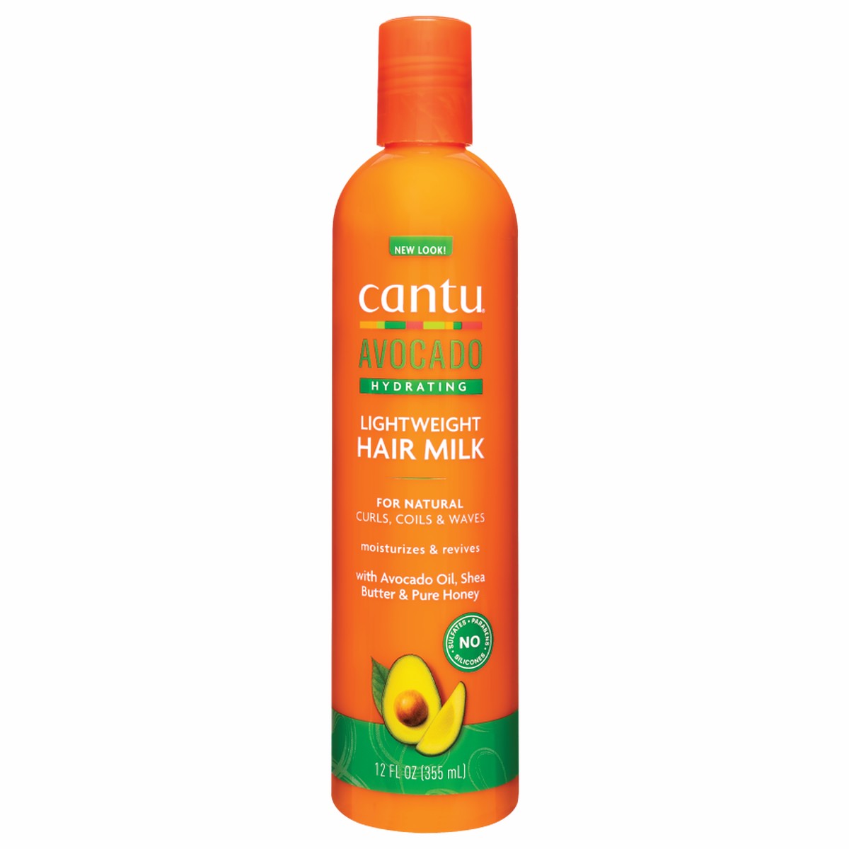 Cantu Avocado Lightweight Hair Milk 12 oz / 355 ml - For Moisturized, Defined Curls & Coils