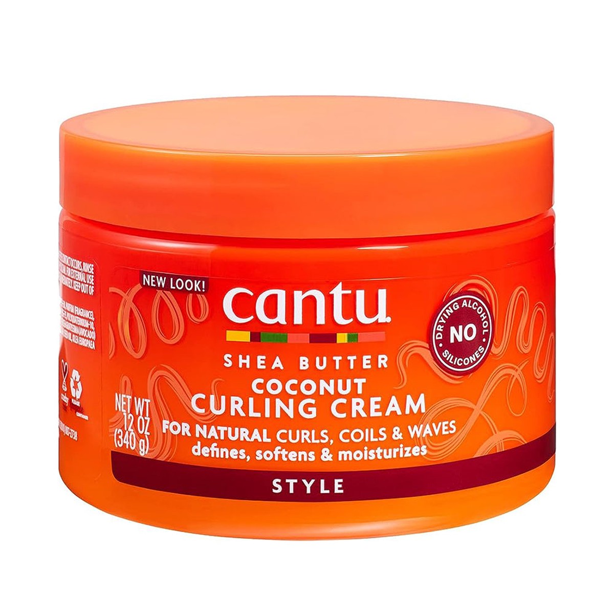 Cantu Coconut Curling Cream 12 oz / 340 gm - For Defined, Frizz-Free Natural Curls
