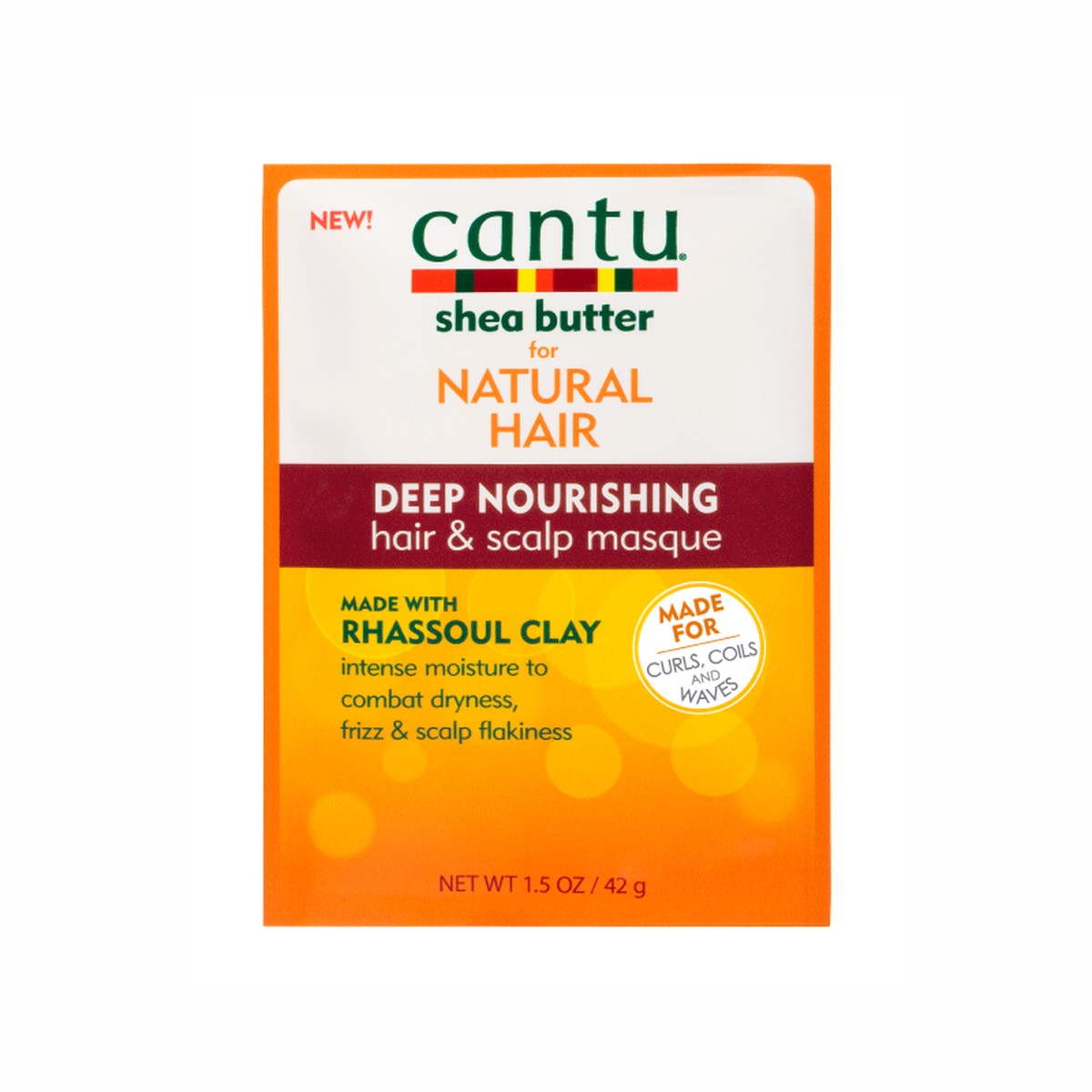 Cantu Deep Nourishing Hair & Scalp Masque 1.5 oz / 42 gm - For Dry, Frizzy Hair & Scalp